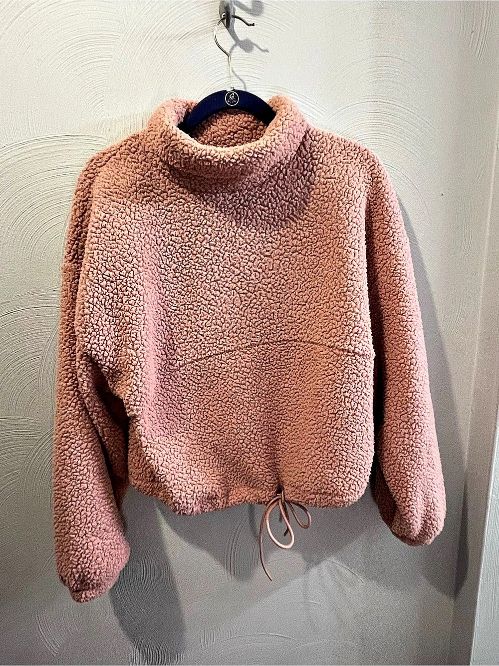 Womens S Rose Teddy Fleece Pullover